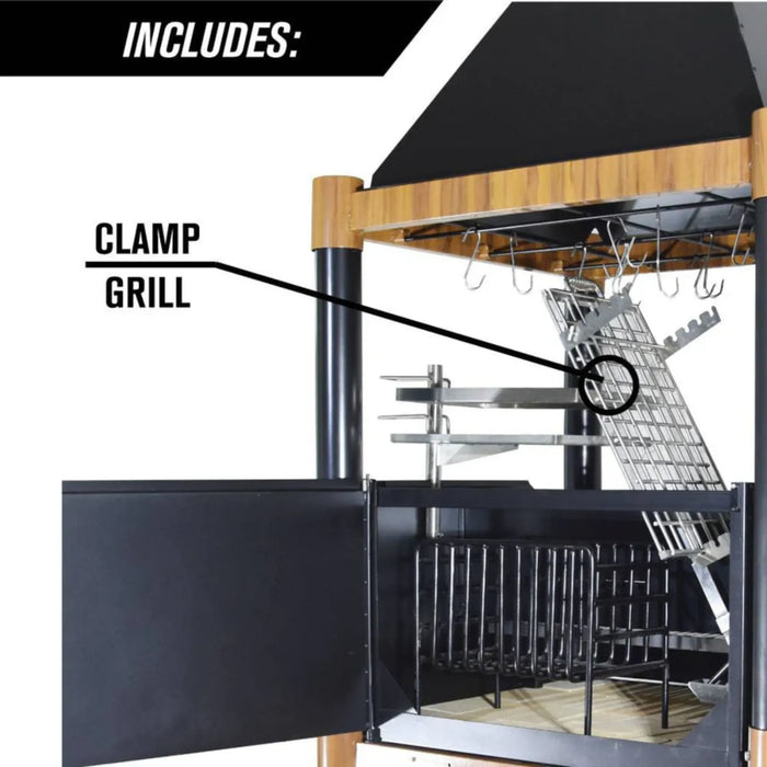 Tagwood BBQ02SI Premium Freestanding Santa Maria Argentine Grill - "The Beast" | GW STORE