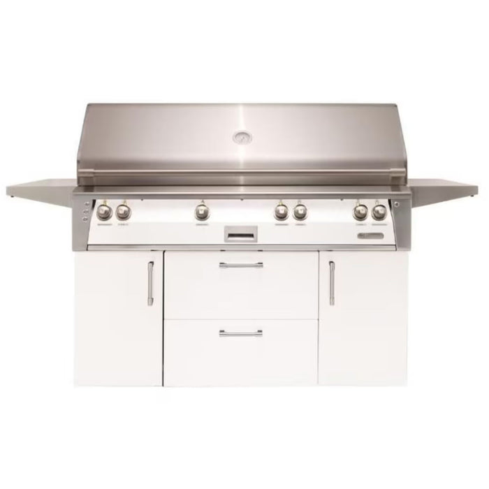 Alfresco ALXE 56-Inch Stainless Steel Freestanding Gas Grill w/ Sear Zone And Rotisserie