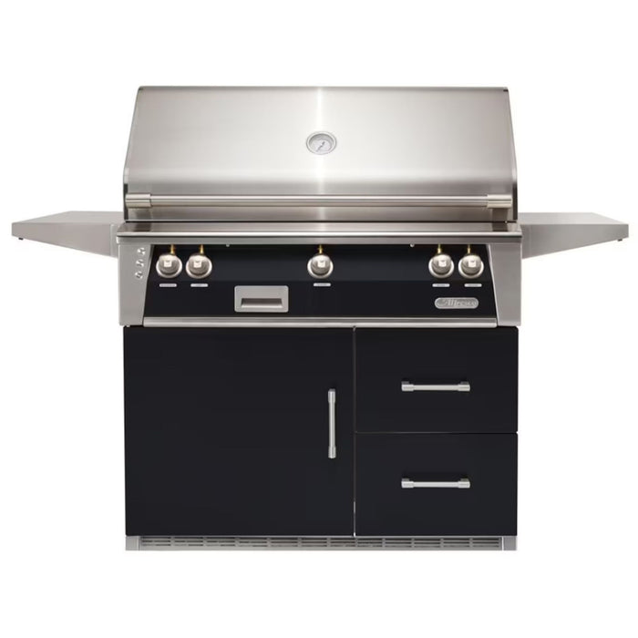 Alfresco 42-Inch Stainless Steel Freestanding Gas Grill w/ Rotisserie & Refrigerated Cart