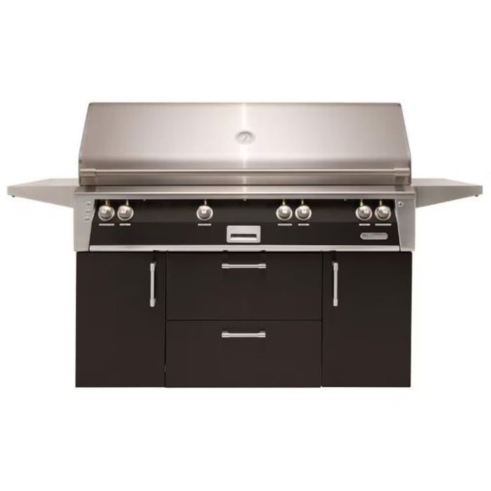 Alfresco ALXE 56-Inch Stainless Steel Freestanding Gas Grill w/ Sear Zone And Rotisserie