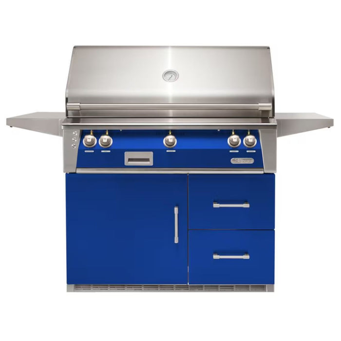 Alfresco 42-Inch Stainless Steel Freestanding Gas Grill w/ Rotisserie & Refrigerated Cart