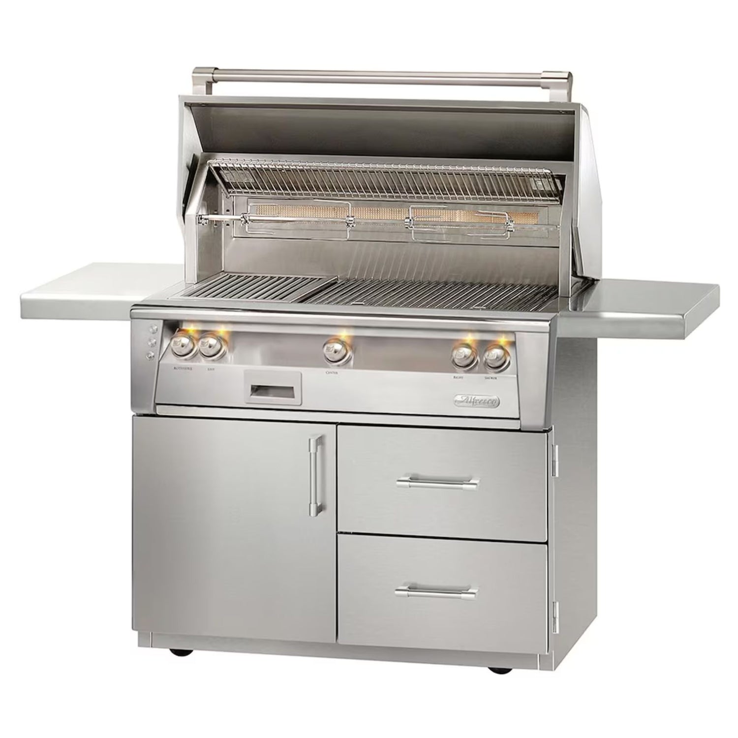 Alfresco Deluxe 42-Inch Stainless Steel Freestanding Gas Grill w/ Rotisserie