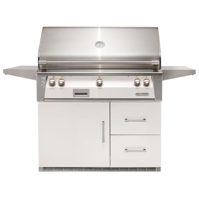 Alfresco 42-Inch Stainless Steel Freestanding Gas Grill w/ Rotisserie & Refrigerated Cart