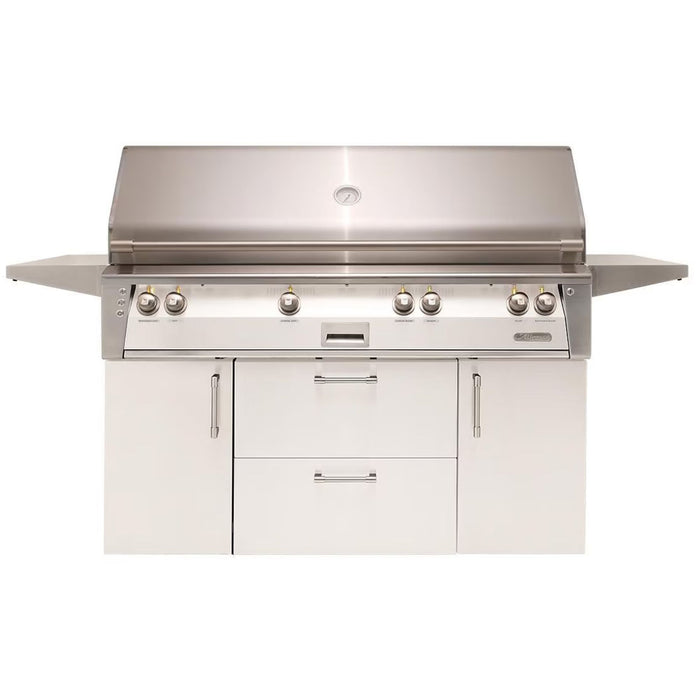 Alfresco ALXE 56-Inch Stainless Steel Freestanding Gas Grill w/ Sear Zone And Rotisserie