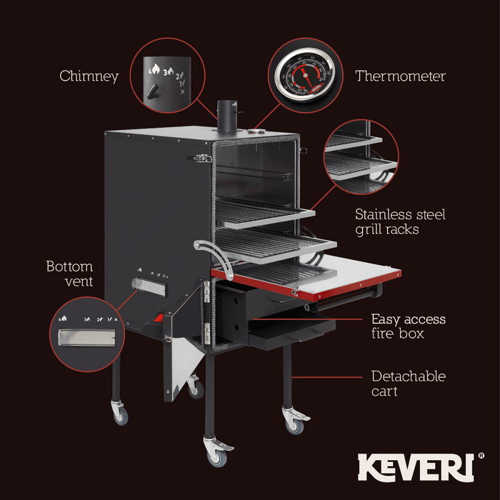 Keveri H1 Multipurpose Stainless Steel Charcoal Grill