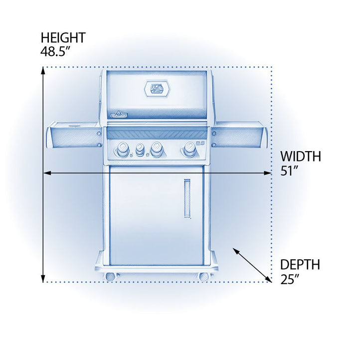 Napoleon Rogue® XT 425 SIB With Infrared Side Burner Freestanding Gas Grill