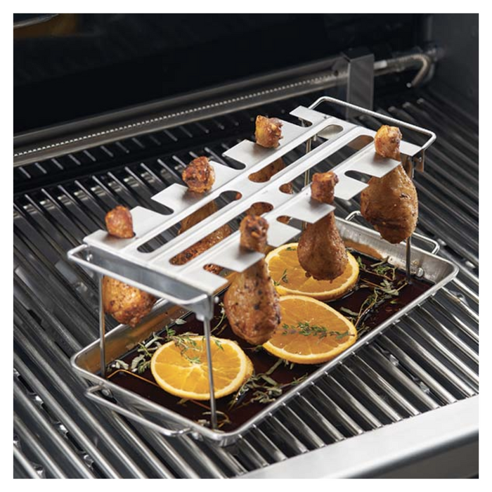 Broil King 64152 Stainless Steel Wing Rack and Pan