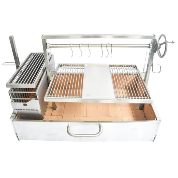 Tagwood BBQ 25 SS Built-In Argentine Wood Fire & Charcoal Grill