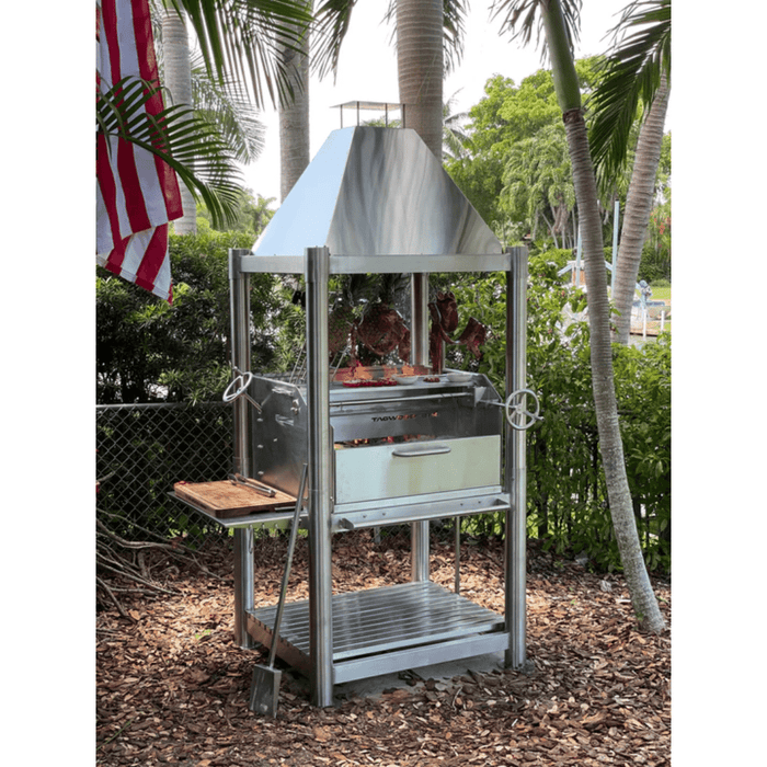 Tagwood BBQ02SS Premium Freestanding Santa Maria Argentine Grill Stainless Steel - "The Beast"