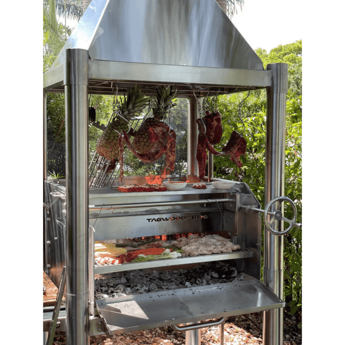 Tagwood BBQ02SS Premium Freestanding Santa Maria Argentine Grill Stainless Steel - "The Beast"