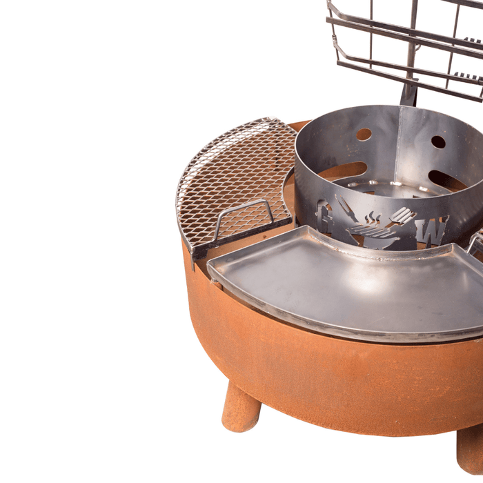 FIREPIT 37'' COMPLETE EDITION OPEN FIRE GRILL FOR BBQ GW STORE